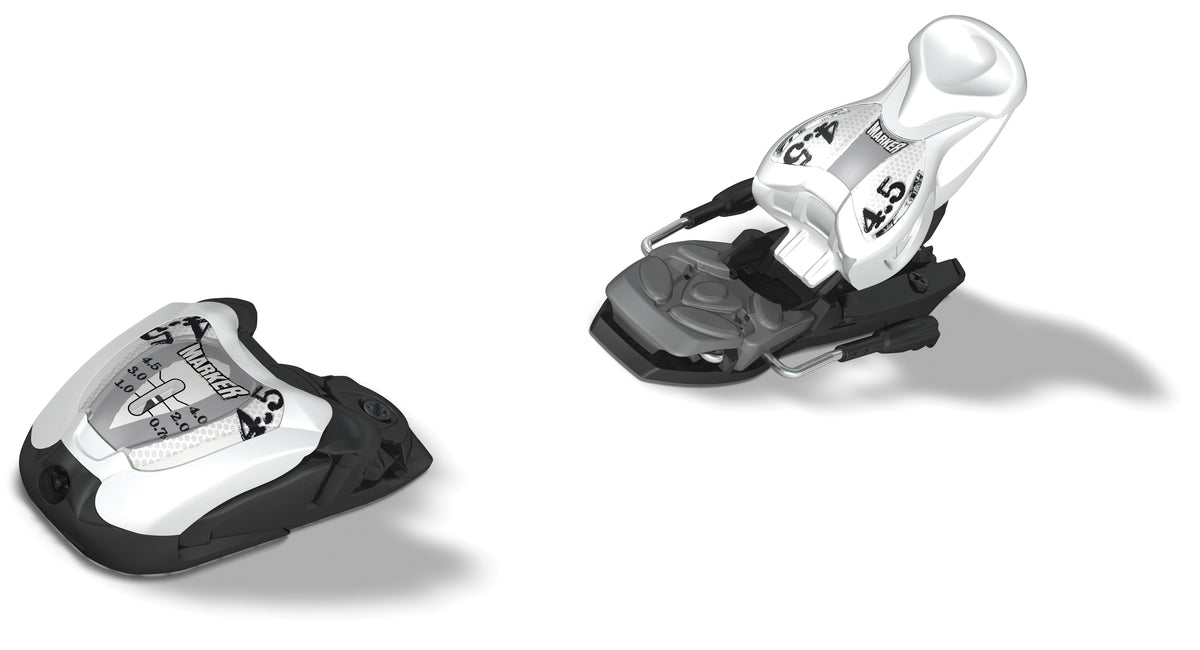 Marker M4.5 EPS Ski Bindings (85mm Brakes) - Youth - Boy's 2013 White/Black Front View