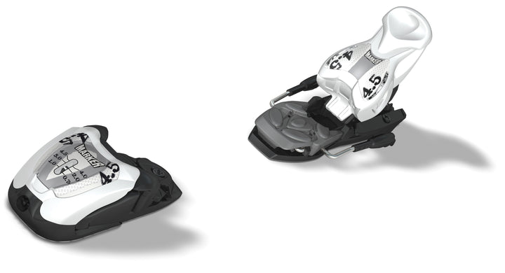 Marker M4.5 EPS Ski Bindings (85mm Brakes) - Youth - Boy's 2013 White/Black Front View