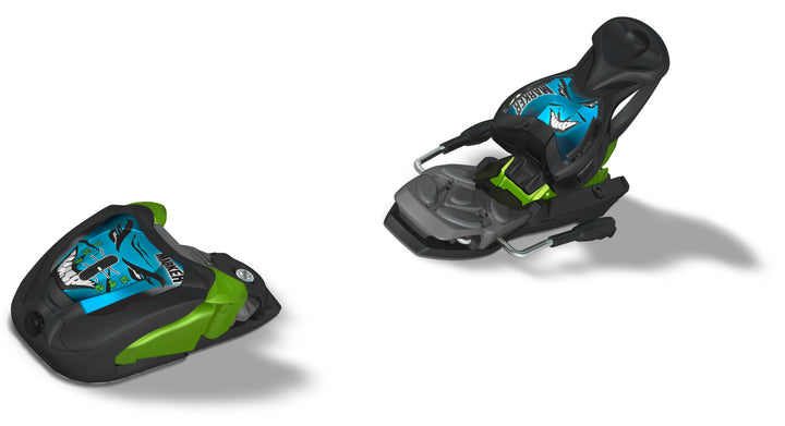 Marker M7.0 Free Ski Bindings (85mm Brakes) - Youth 2013 Black/Anthracite/Green Front View