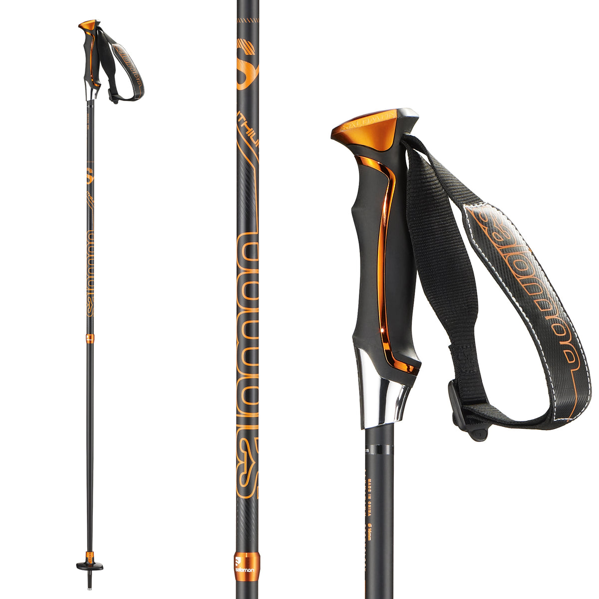 Salomon Lithium 10 Ski Poles 2013 Black/Orange