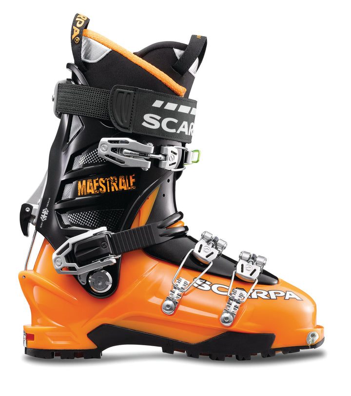 Scarpa Maestrale Alpine Touring Ski Boots 2014 Mango/Black Side View