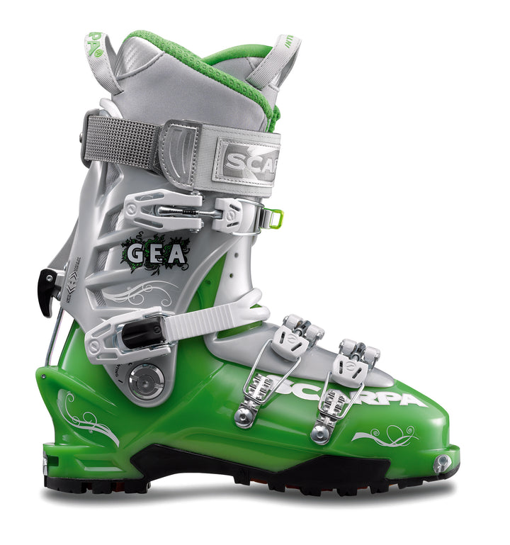 Scarpa Gea Alpine Touring Ski Boots - Women's 2014 Light Green/Silver Side View