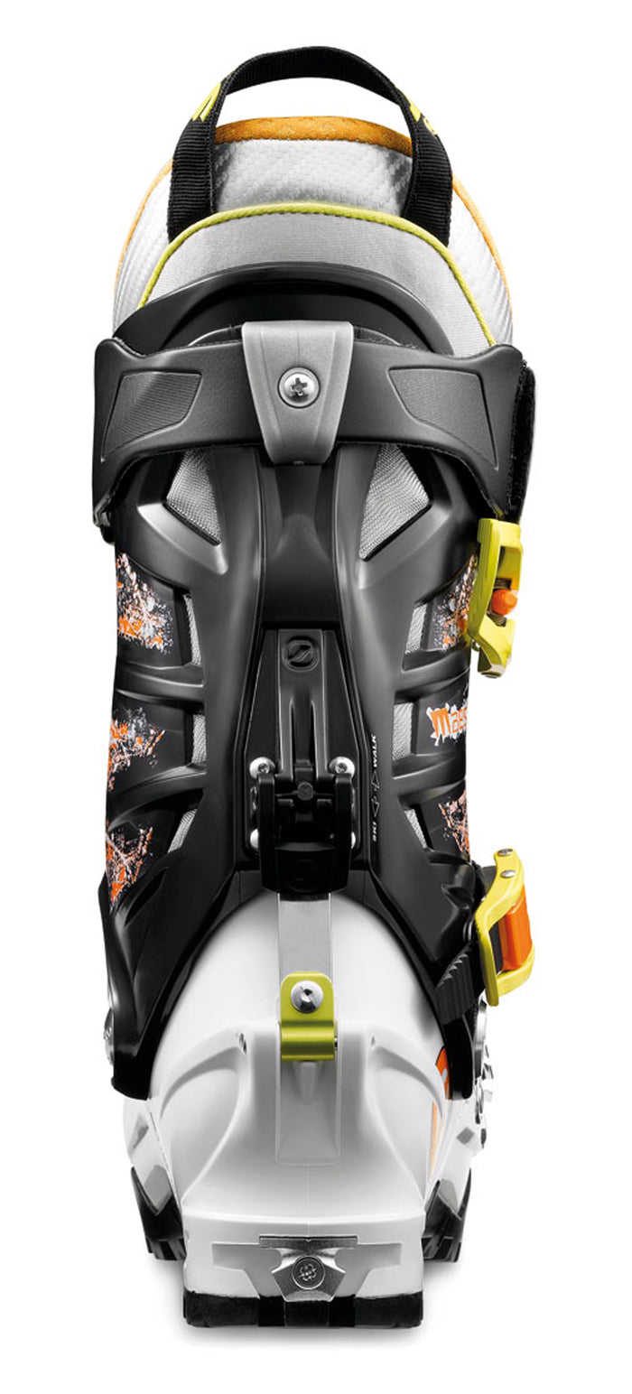 Scarpa Maestrale RS Alpine Touring Ski Boots 2014 White/Black/Yellow Back View