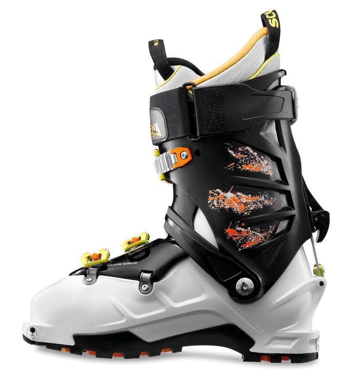 Scarpa Maestrale RS Alpine Touring Ski Boots 2014 White/Black/Yellow Inside View