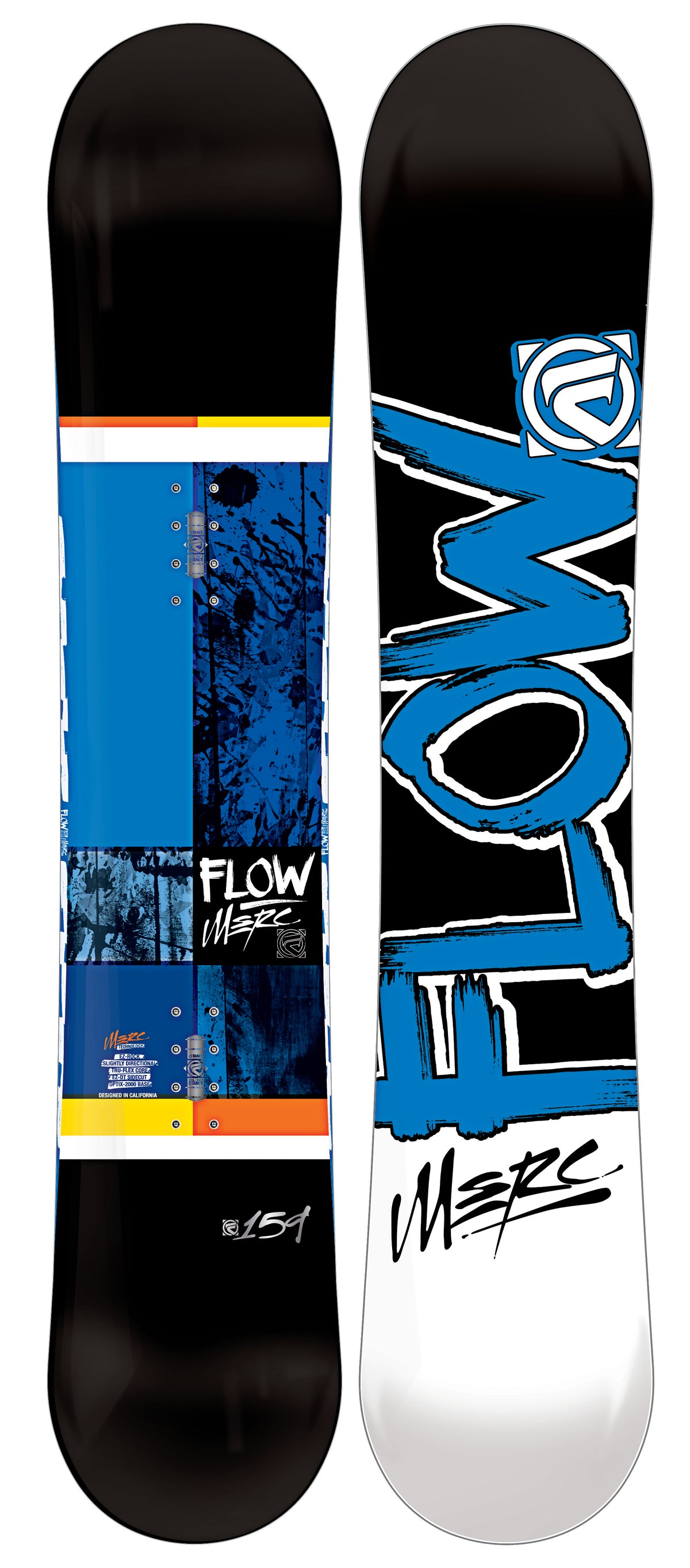 Flow Merc (Black) Wide Snowboard 2013 Front View