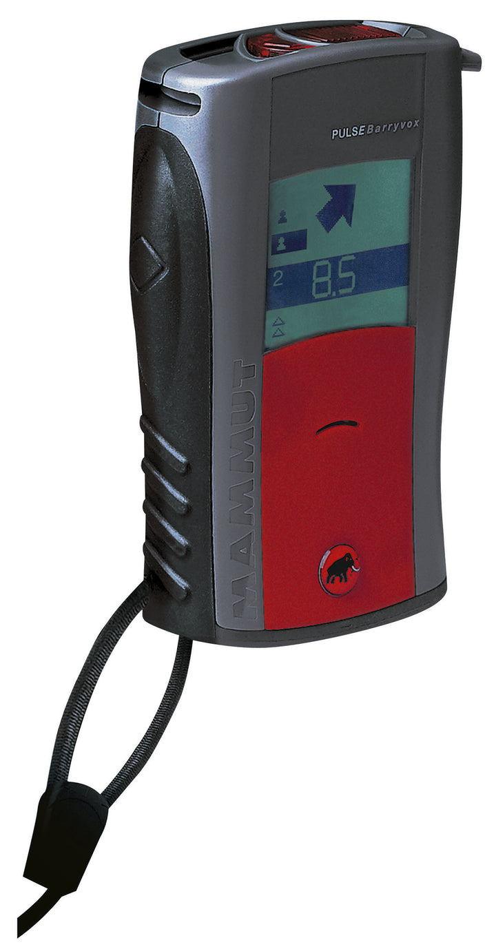 Mammut Pulse Barryvox Avalanche Beacon Grey/Red Front View