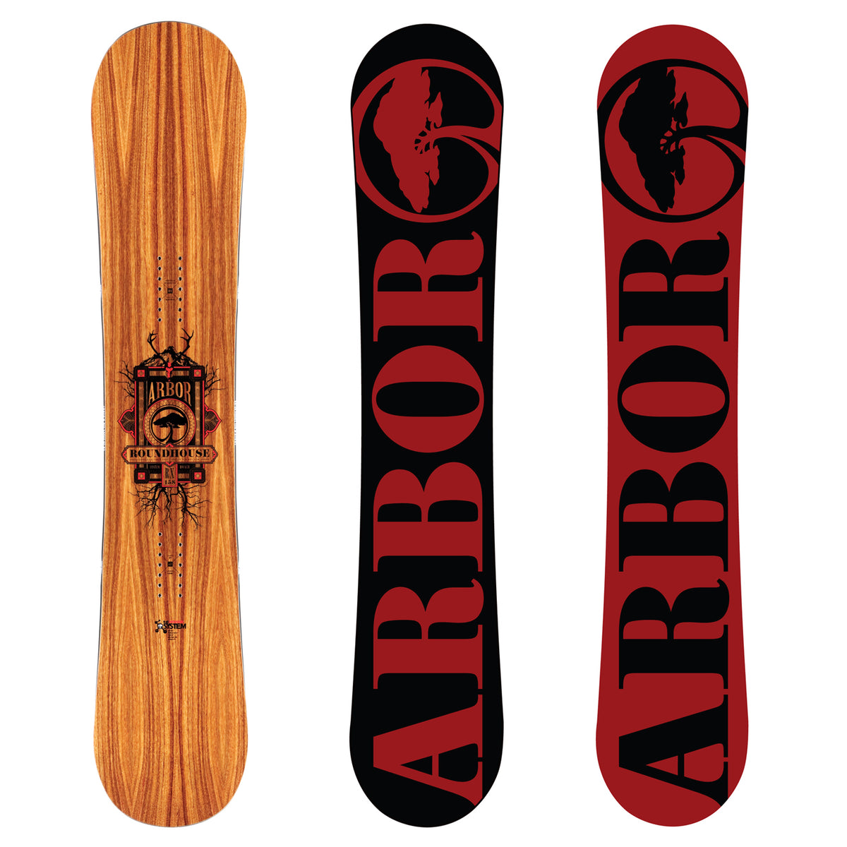 Arbor Roundhouse RX Mid Wide Snowboard 2013 Front View