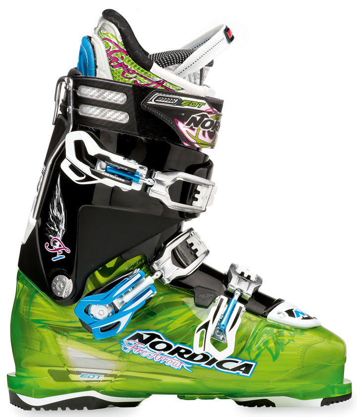 Nordica FireArrow F1 Ski Boots 2013 Transparent Green/Black Side View
