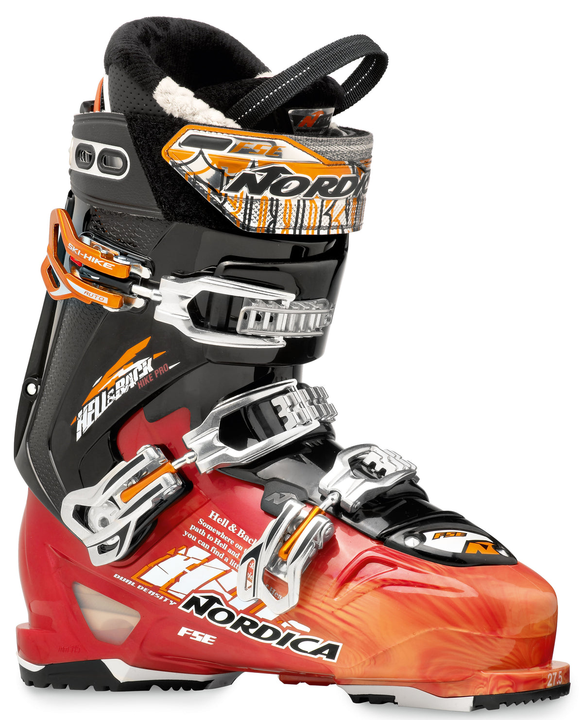 Nordica Hell & Back Hike Pro Ski Boots 2013 Orange/Black Side View