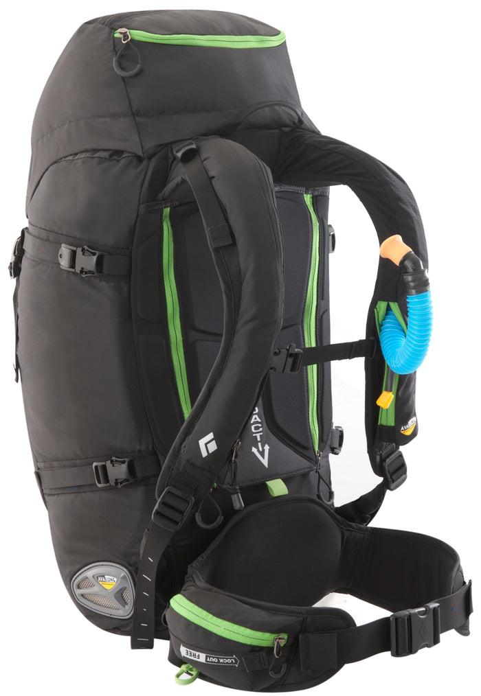 Black Diamond Revelation AvaLung Pack Black Back View