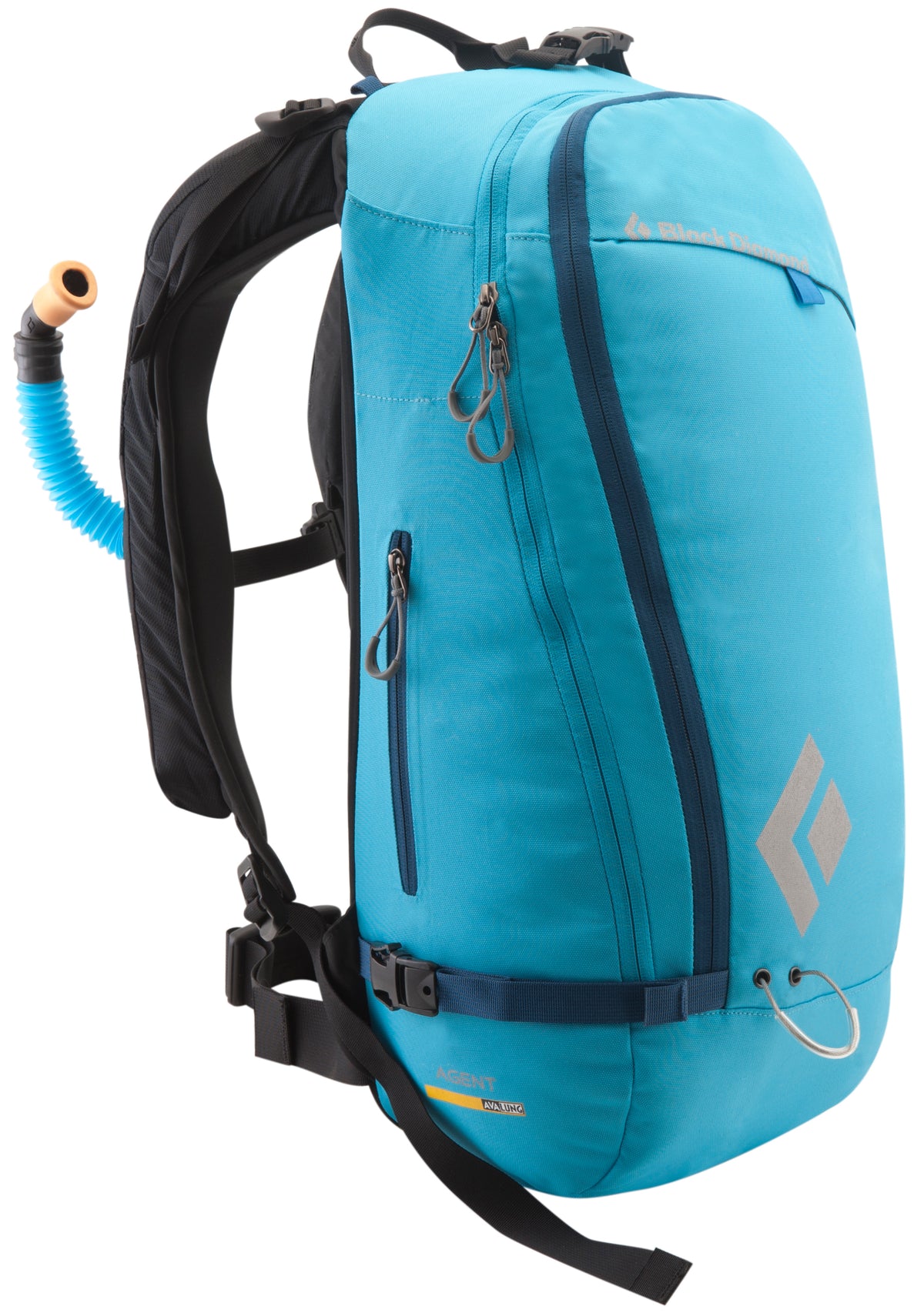 Black Diamond Agent AvaLung Backpack Cyan Front View
