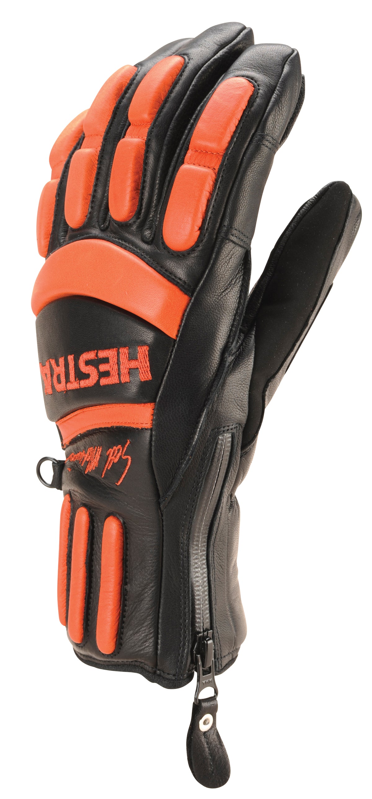 Hestra Seth Morrison Pro Gloves Black/Flame Red Front View
