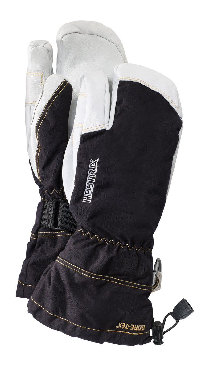 Hestra XCR 3-Finger Mittens Black Front View