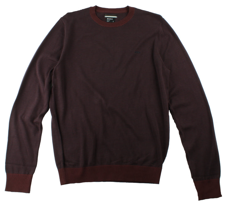 RVCA Barge Crew Sweater Raisin Front View