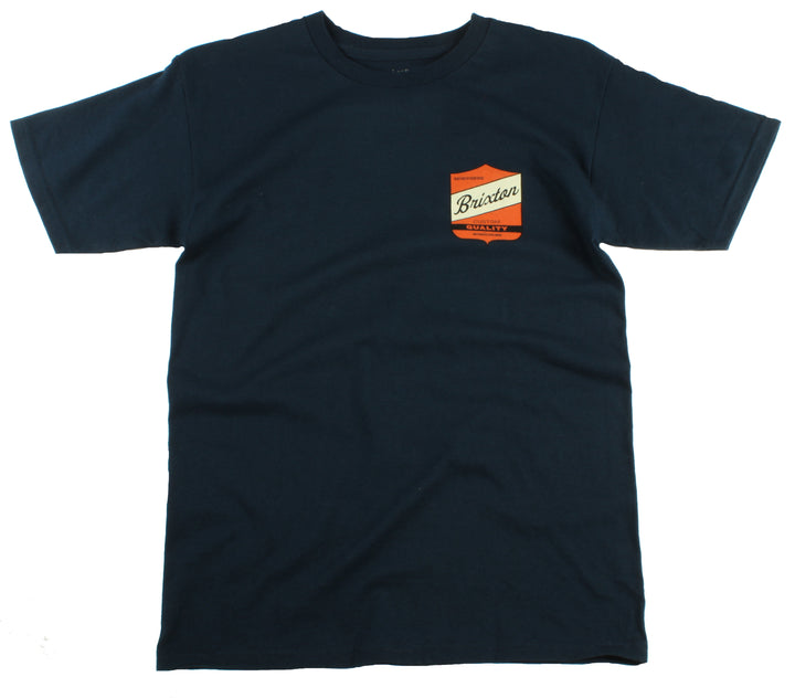 Brixton Ratchet T Shirt Navy Front View