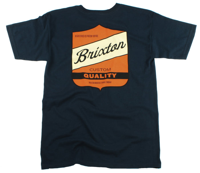 Brixton Ratchet T Shirt Navy Back View