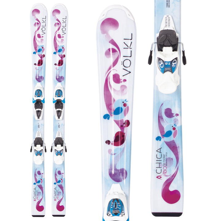 Volkl Chica Jr Skis + 3Motion 7.0 Essenza Bindings - Girls 2013