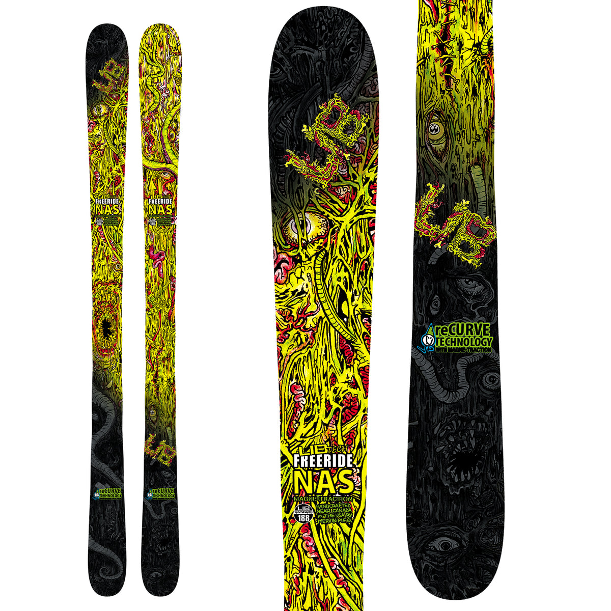 Lib Tech Freeride NAS ReCurve Skis 2013 Front View