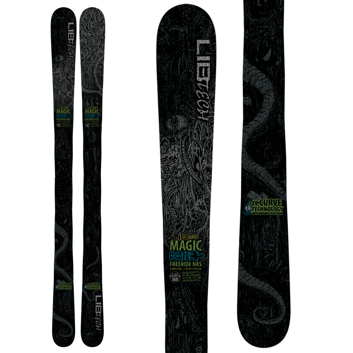 Lib Tech Magic Horsepower NAS ReCurve Skis 2013 Front View