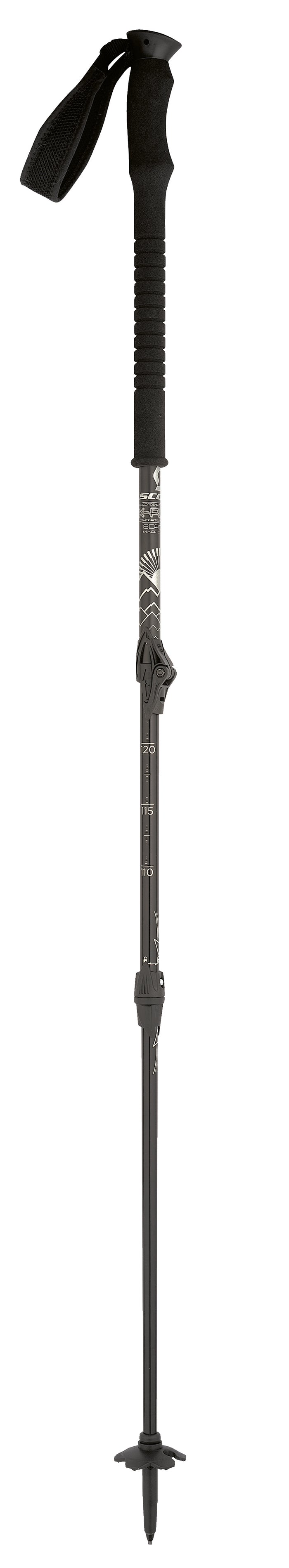 Scott X Plor 3-Part 16 Adjustable Ski Poles 2013 Black Front View