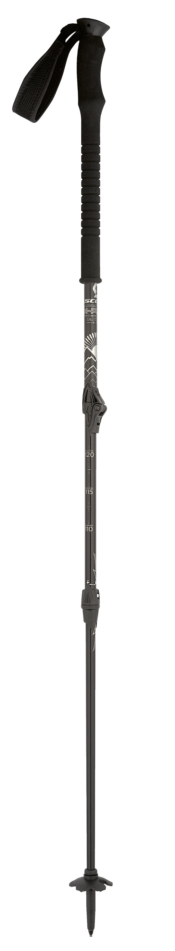 Scott X Plor 3-Part 16 Adjustable Ski Poles 2013 Black Front View