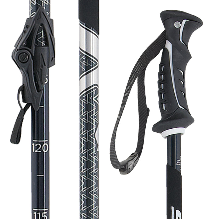 Scott X Plor 2-Part 16 Adjustable Ski Poles 2013 Black Detail 1 View