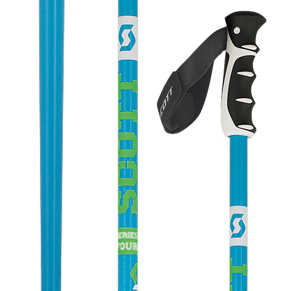 Scott Team Issue Ski Poles 2013 Cyan Detail 1 View