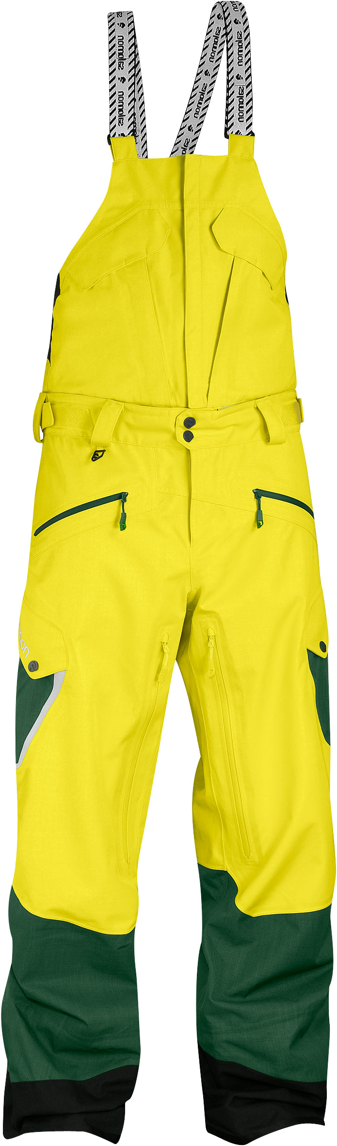 Salomon Sideways Bib Pants Corona Yellow Front View