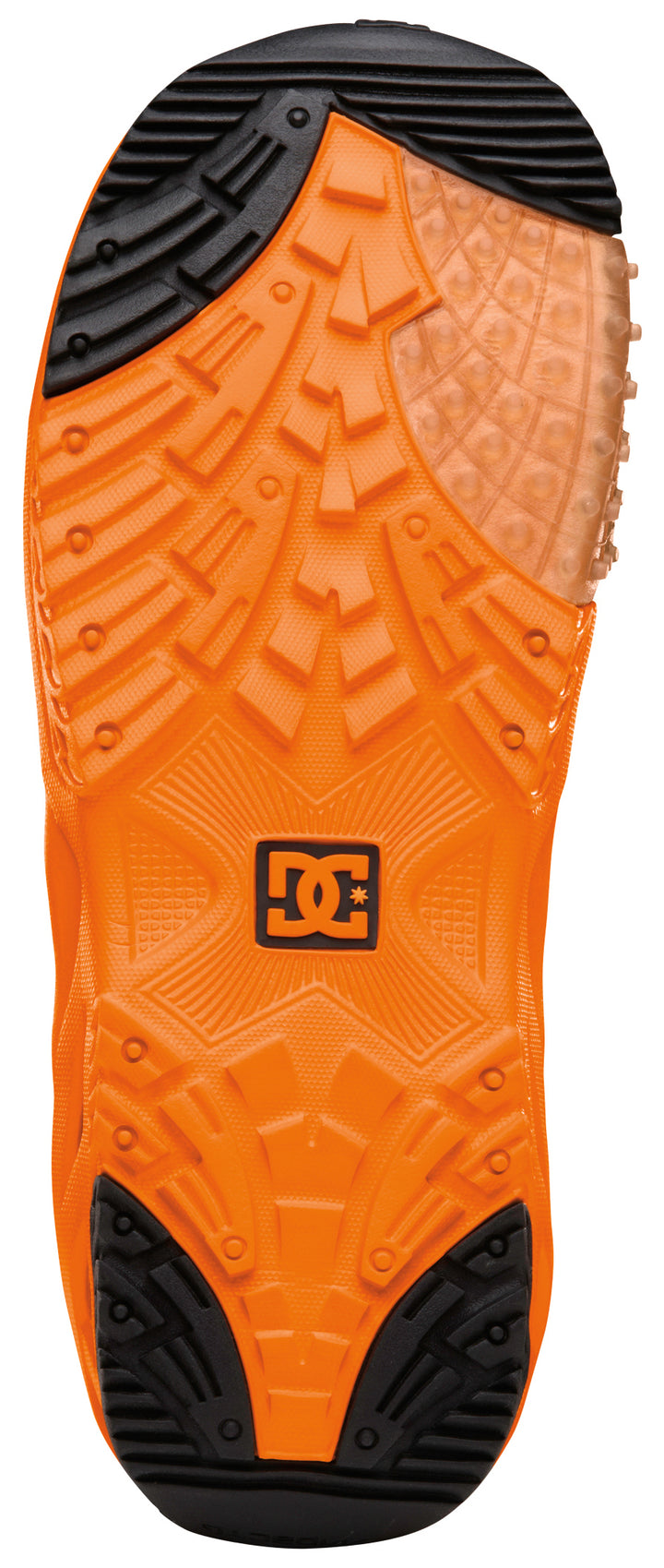 DC Status Travis Rice Snowboard Boots 2013 Black/Orange Bottom View