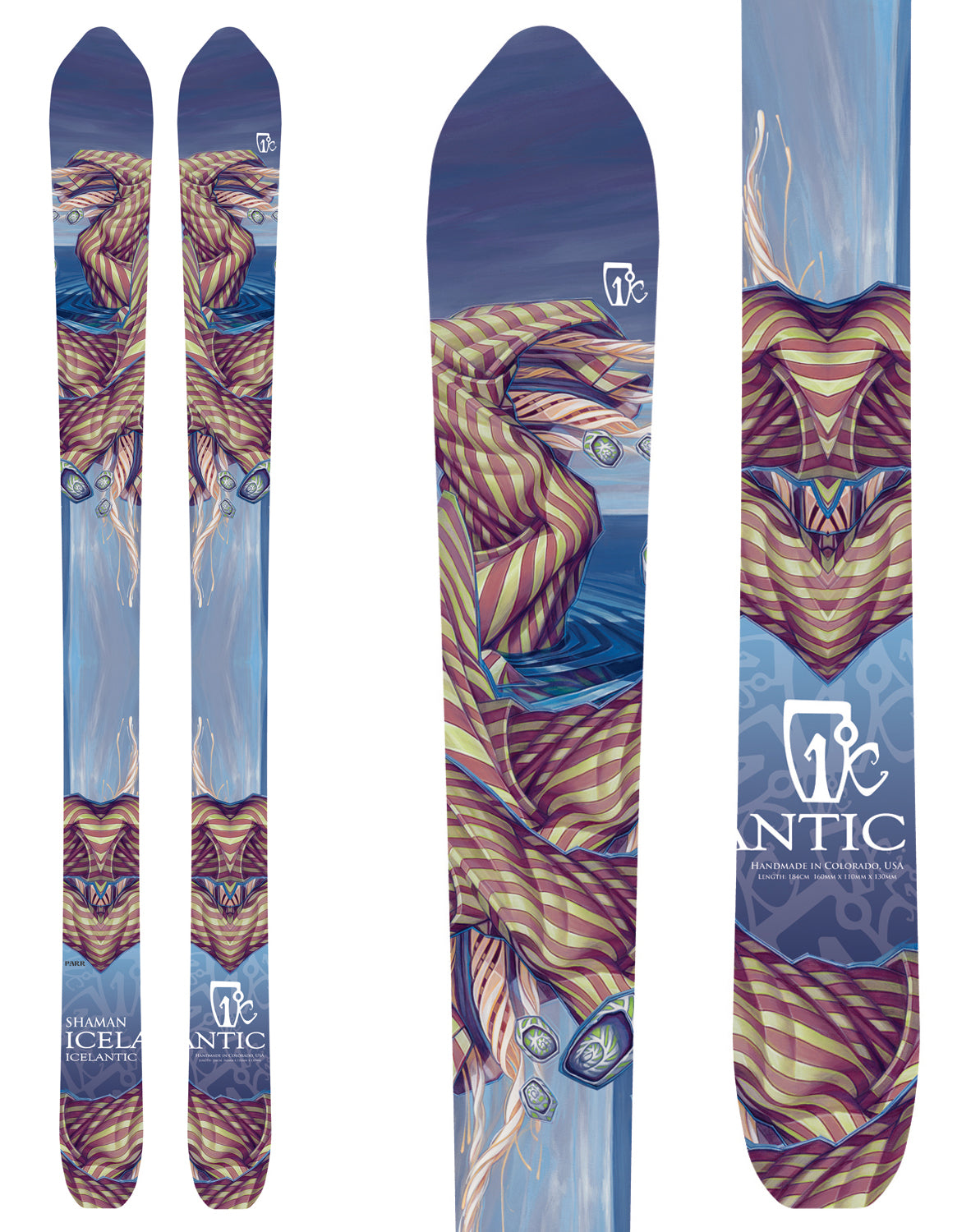 Icelantic Shaman Skis 2013 Top View