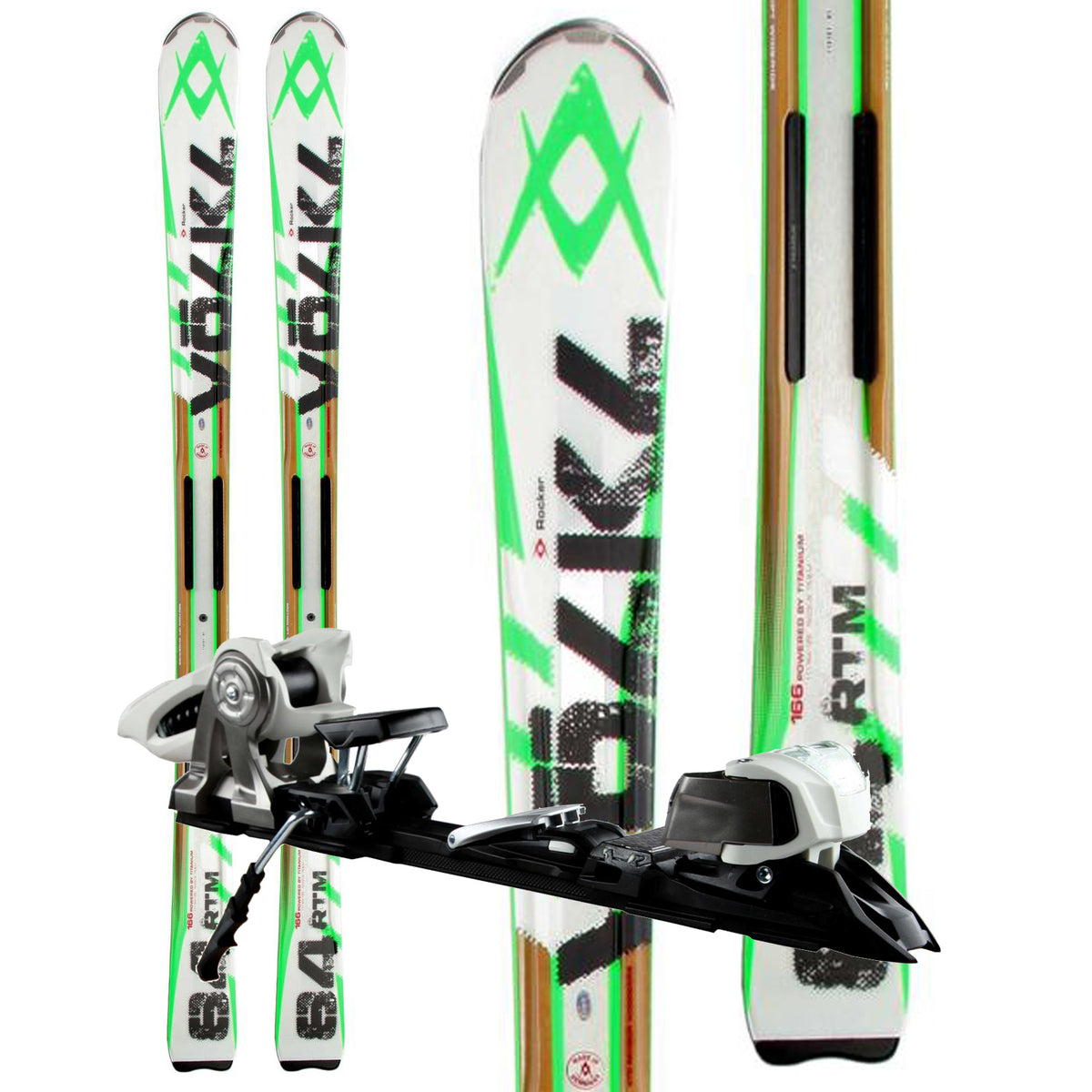 Volkl RTM 84 Skis + iPT Wide Ride 14.0 Bindings 2013 Front View