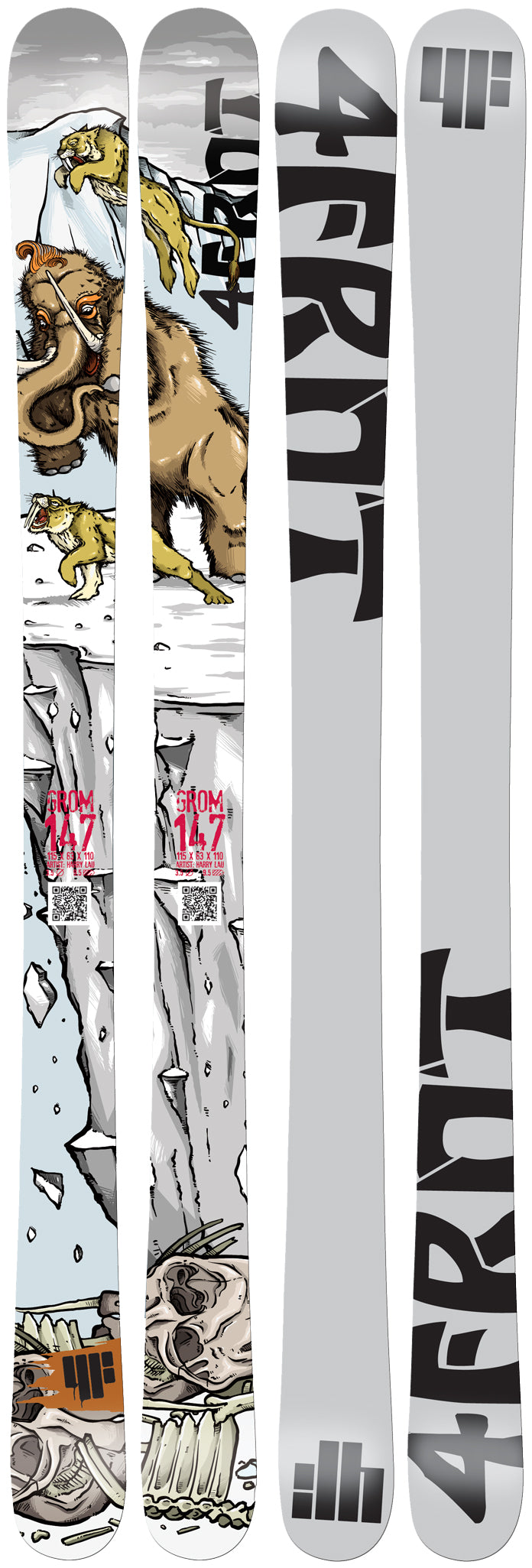 4FRNT Grom Skis - Youth 2013 Base View