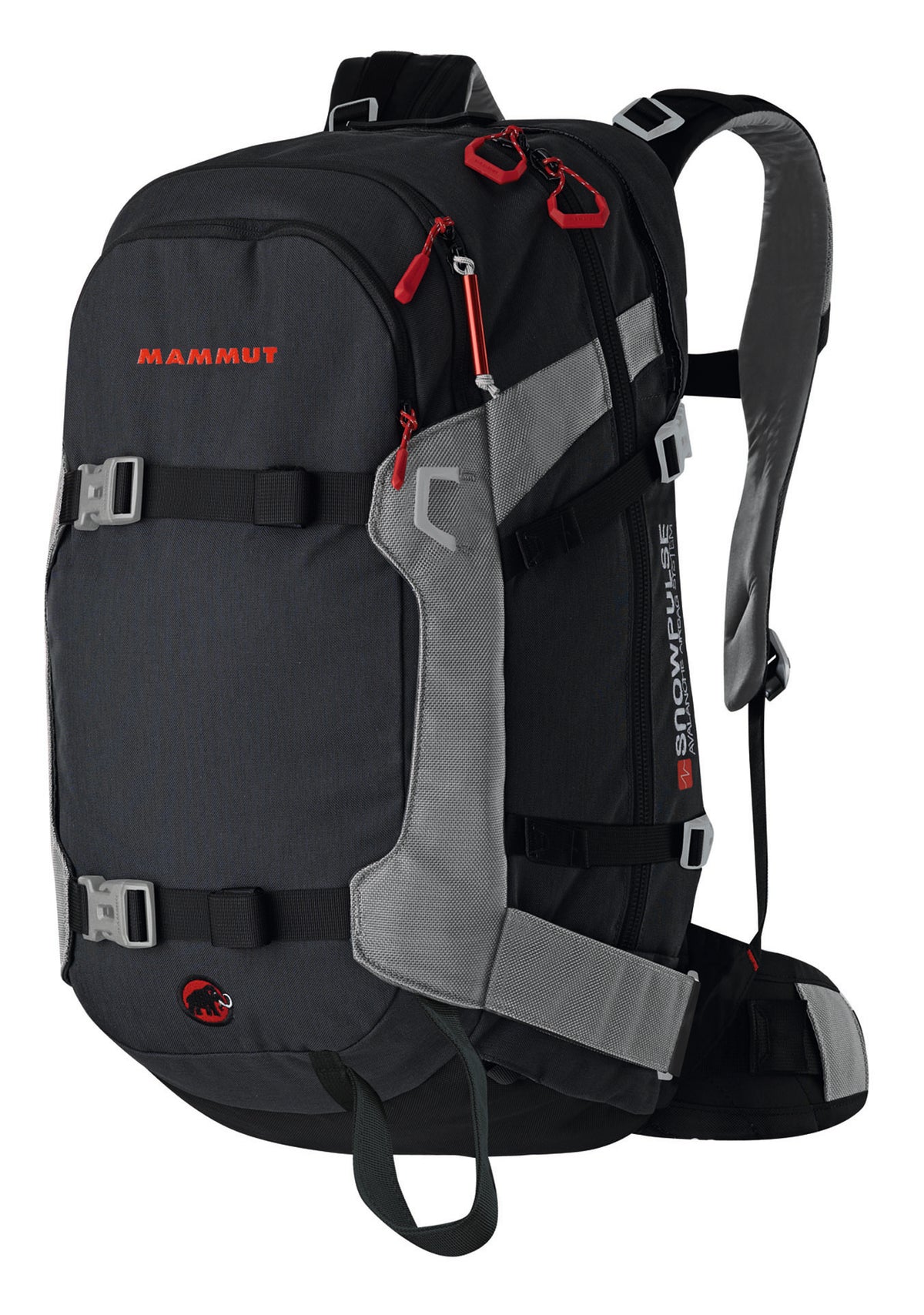Mammut Ride R.A.S. 22L Airbag Backpack (Cartridge Included) Black/Smoke Front View
