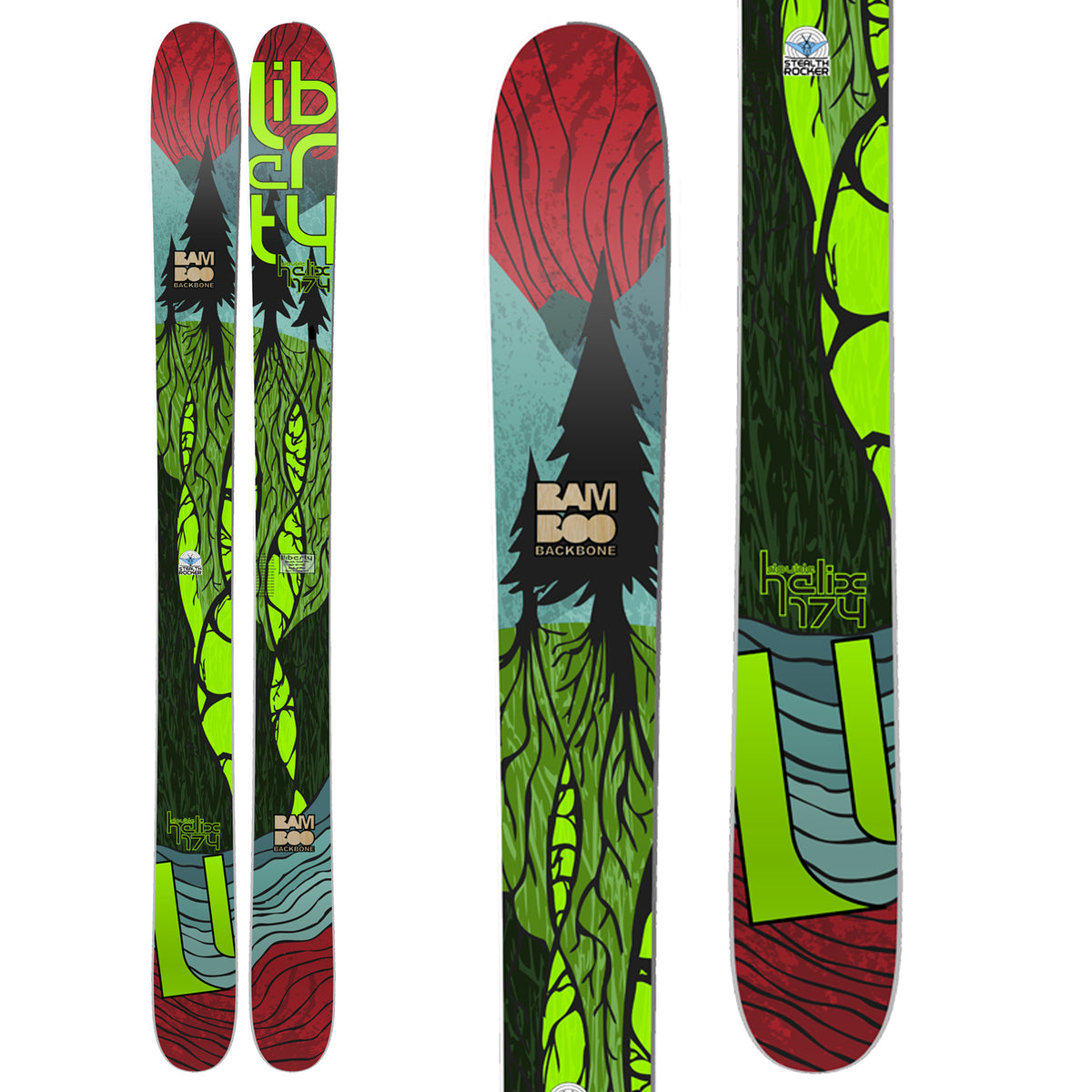 Liberty Double Helix Skis 2013 Front View