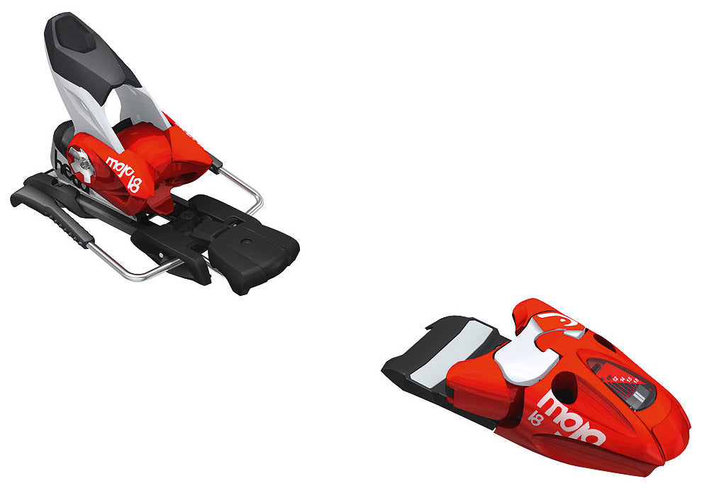 Head MOJO 18 X Ski Bindings (115mm Brakes) 2013 Powder Red/White Front View