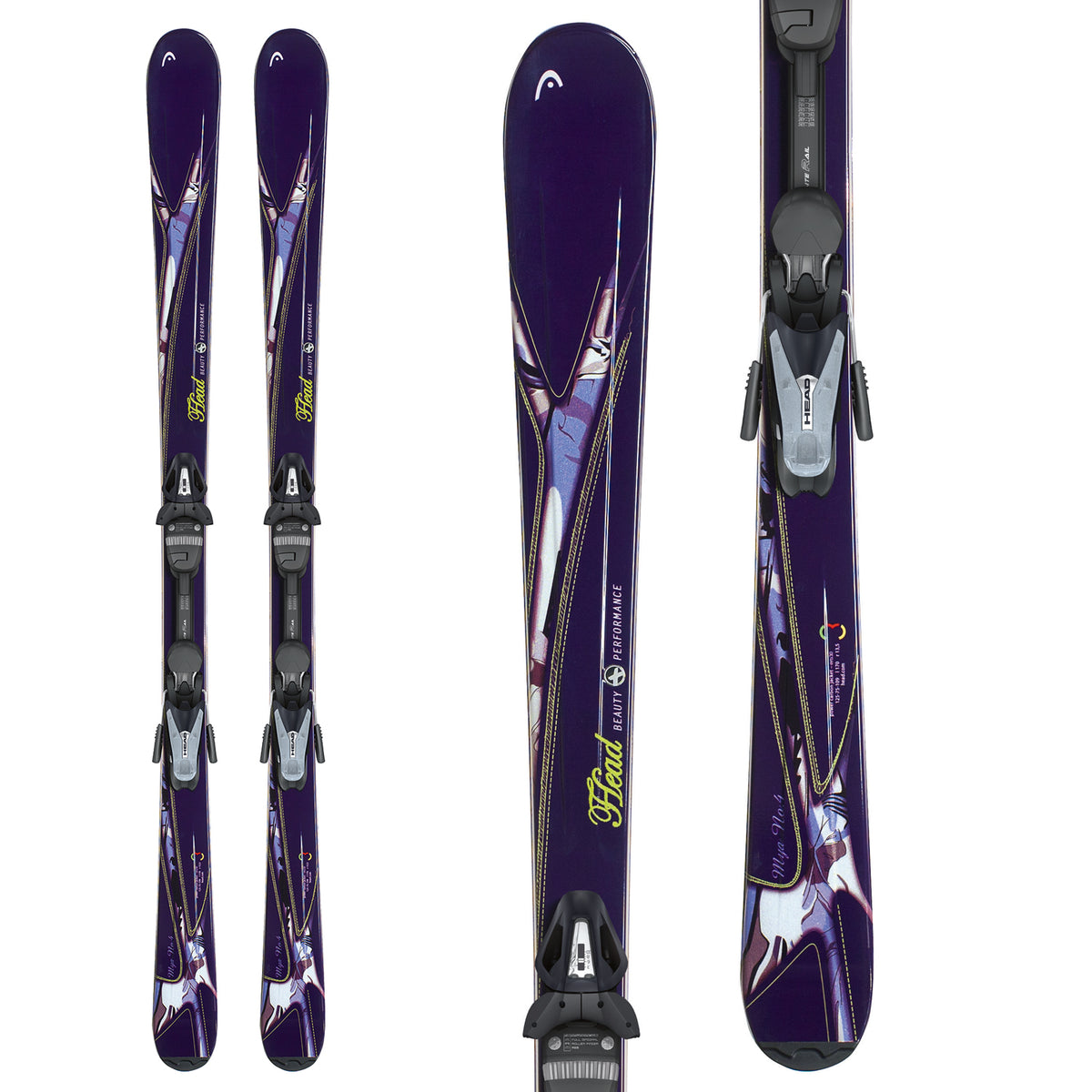 Head MYA No. 4 Skis + MYA 9 LRX Bindings 2013 Front View