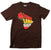 LRG Motherland Map T Shirt Dark Chocolate Front View