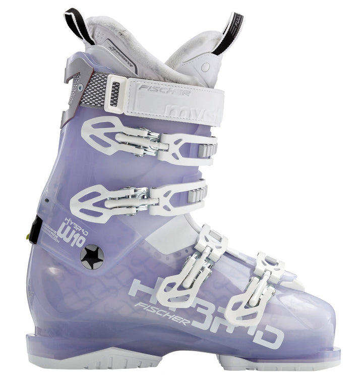 Fischer Hybrid 10 Ski Boots - Women's 2013 Light Violet Transparent Front View