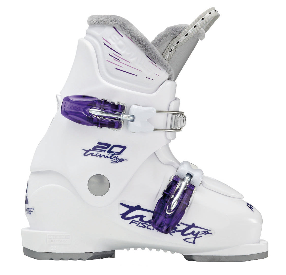 Fischer Trinity Jr 20 Ski Boots - Youth - Girl's 2013 White/White Front View