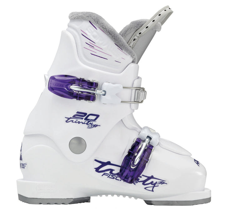 Fischer Trinity Jr 20 Ski Boots - Youth - Girl's 2013 White/White Front View