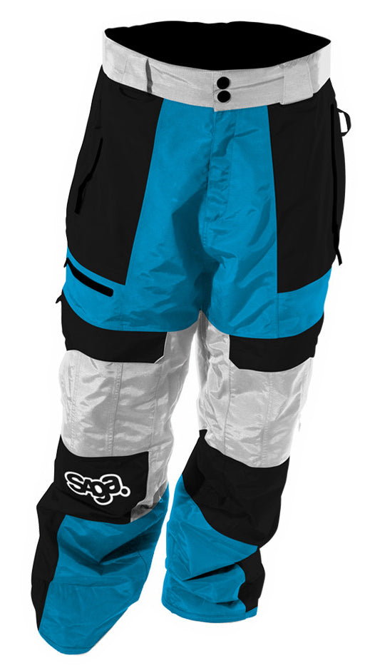 Saga Anomie Pants Blue/Black/White Front View