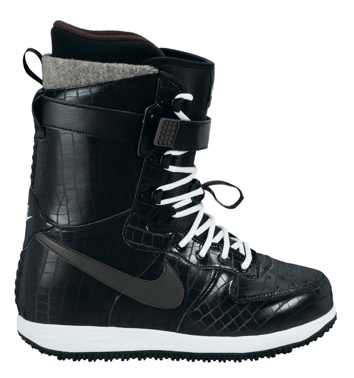 Nike Zoom Force 1 Snowboard Boots 2013 Black/Anthracite/White Side View