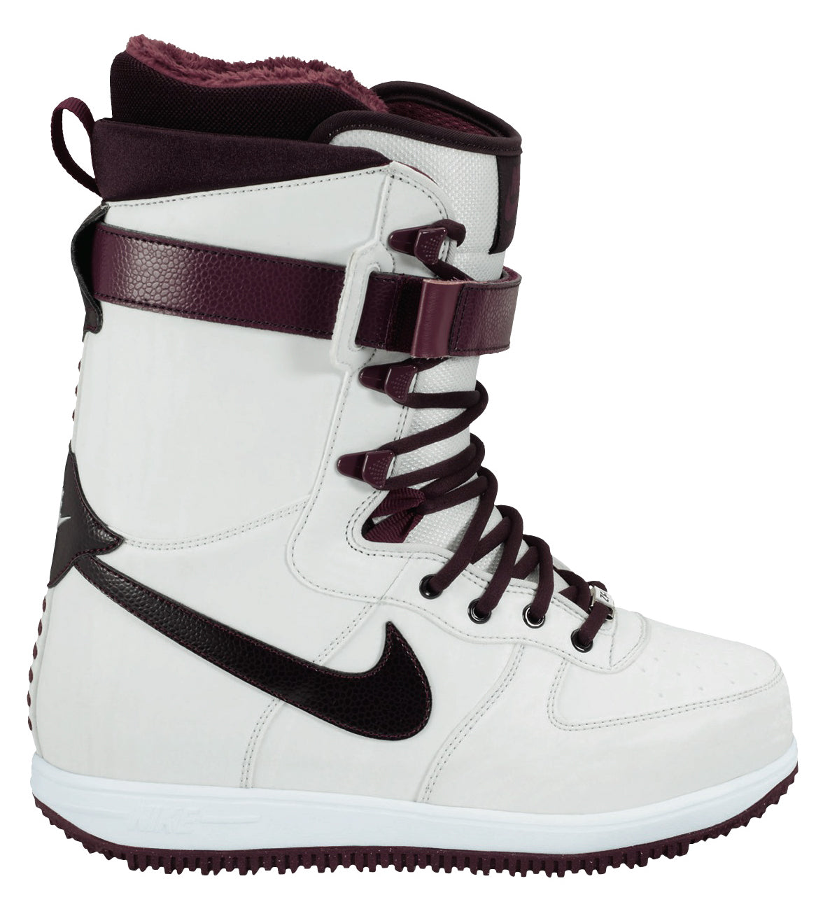Nike Zoom Force 1 Snowboard Boots - Women's 2013 Windchill/Port Wine/Bordeux/White Side View