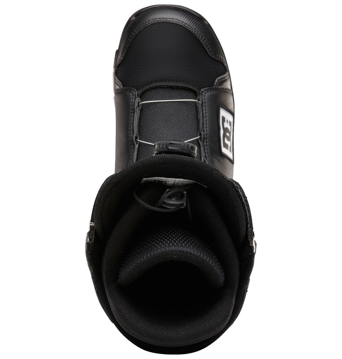 DC Scout BOA Snowboard Boots 2013 Black/White Top View