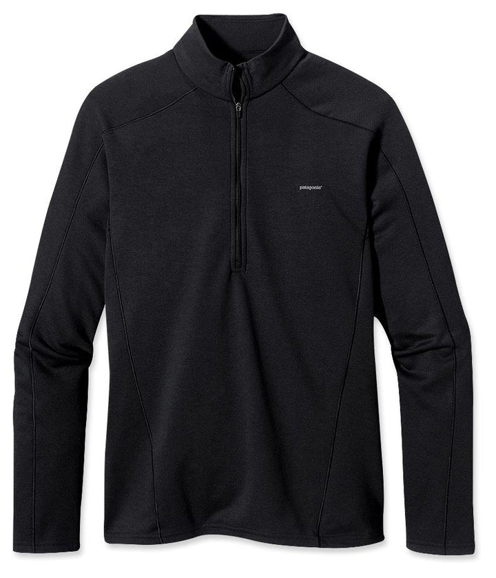 Patagonia Capilene 3 Midweight Zip-Neck Shirt Black Front View