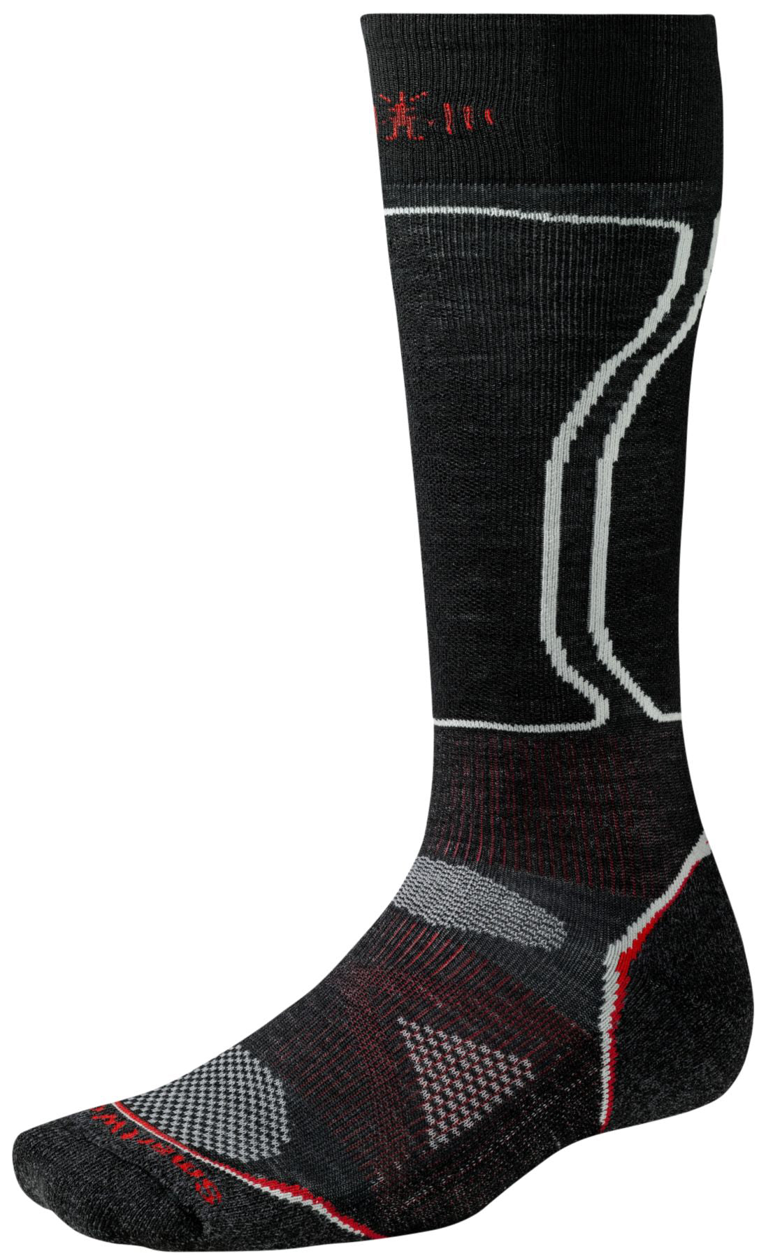 Smartwool PhD Snowboard Light Socks Black Front View