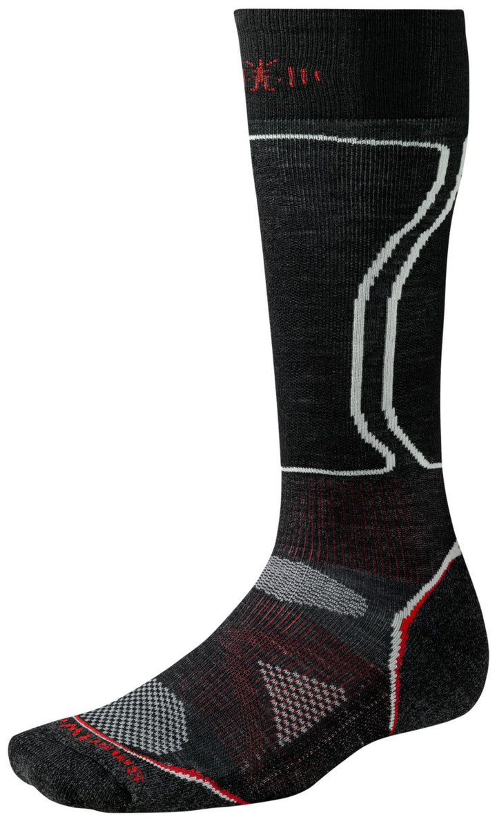 Smartwool PhD Snowboard Light Socks Black Front View