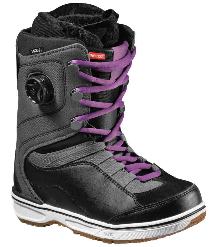 Vans Ferra Snowboard Boots - Women's 2013 Black/Grey Front View