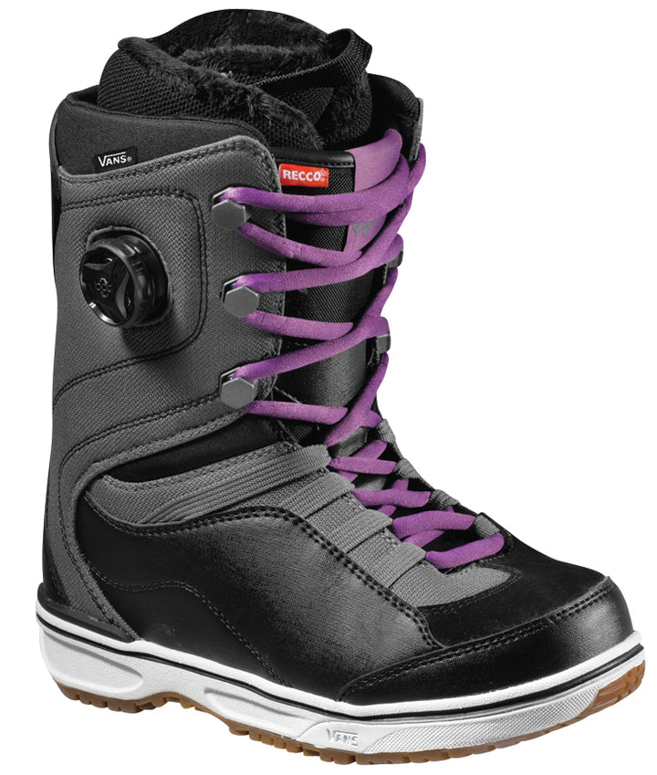 Vans Ferra Snowboard Boots - Women's 2013 Black/Grey Front View