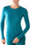 Smartwool Midweight Pattern Crew Neck Baselayer Top - Women's Arctic Blue Heather Front View